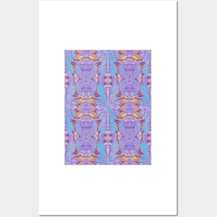 Psychedelic Purple Pastel Pattern Posters and Art